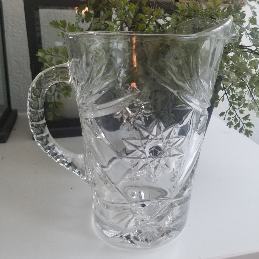 Glass Cut Pitcher